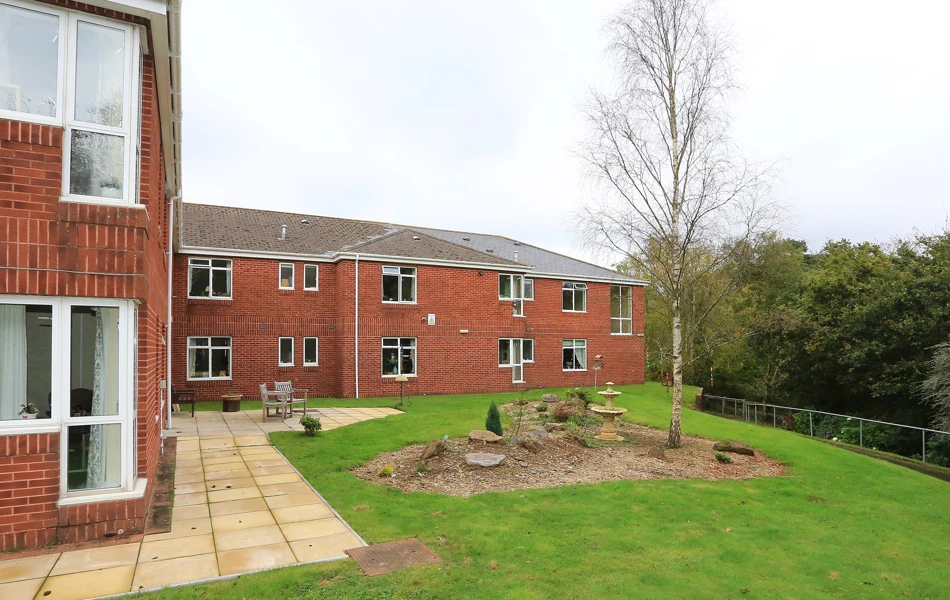 Patio in the rear garden at Tamar House, Plymouth PL6 5XN
