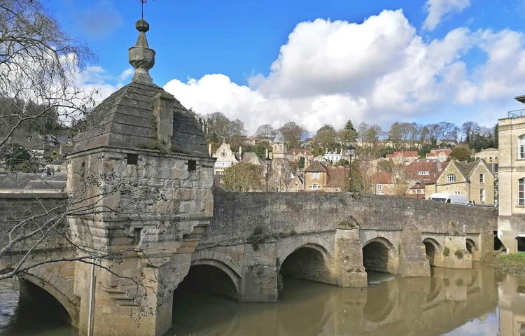 The bridge over the river Avon near Abbeyfield House, Bradford on Avon BA15 1EP
