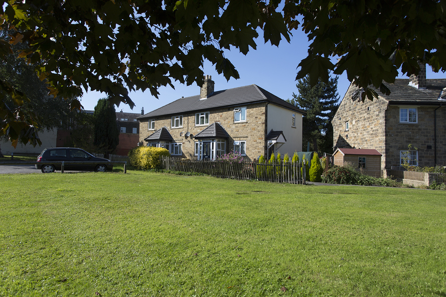 Beautiful Green Spaces Outside The Front Of Pawson Cottage Homes
