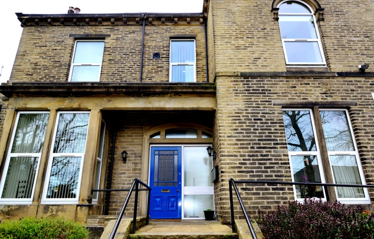 The front entrance to Kirkview, Shipley BD18 3LU