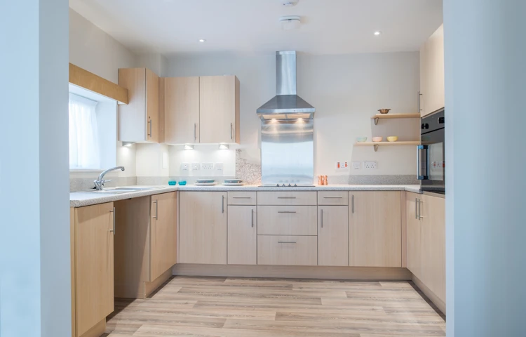 Large brightly lit modern kitchen area at Hope Bank View