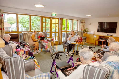 Residents Enjoying A Game Of Bingo at Friars Mead, Kings Langley WD4 8DR