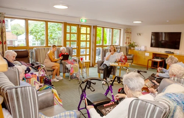 Residents Enjoying A Game Of Bingo at Friars Mead, Kings Langley WD4 8DR
