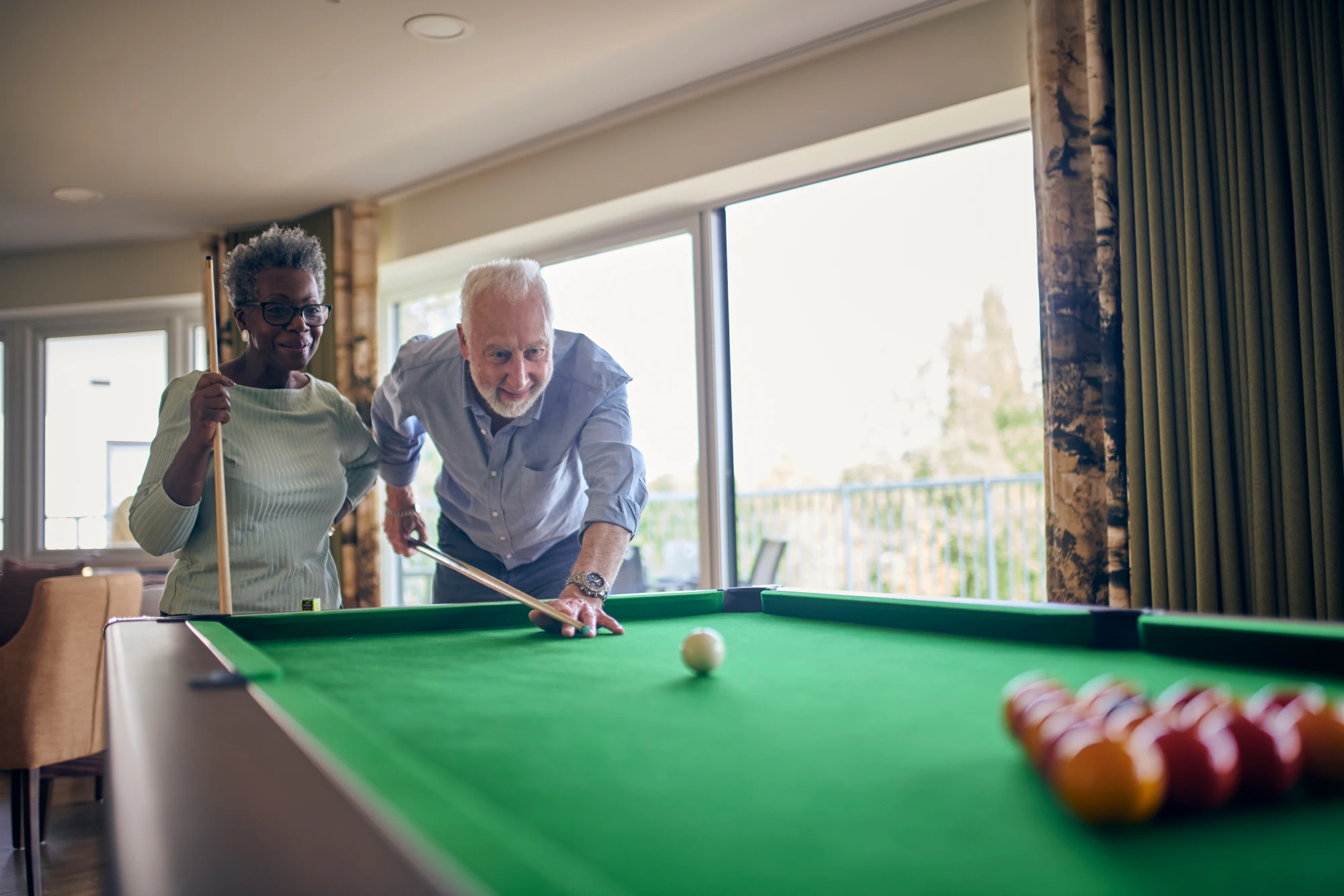 Playing pool