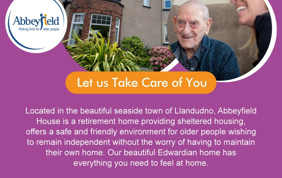 Advert for Abbeyfield House, Llandudno, LL30 2YP