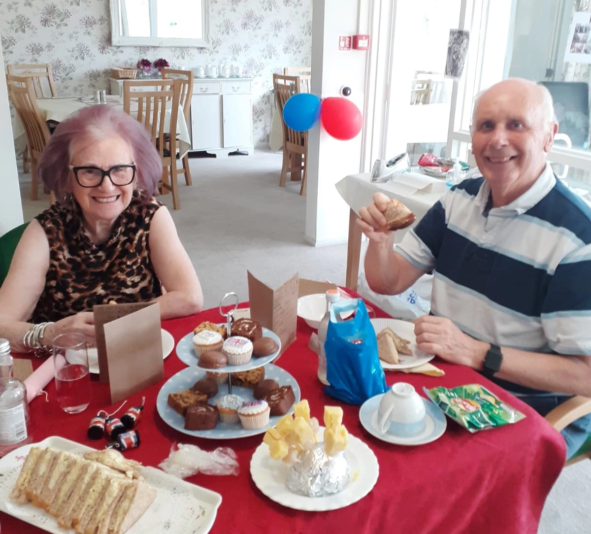 Residents At Abbeyfield Wrexham Enjoying Afternoon Tea