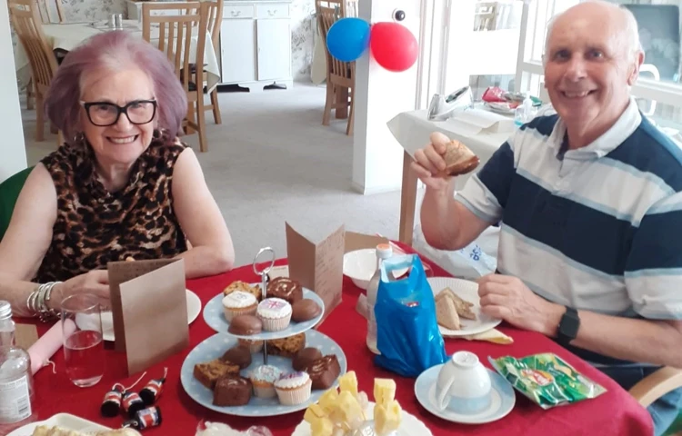 Residents At Abbeyfield Wrexham Enjoying Afternoon Tea