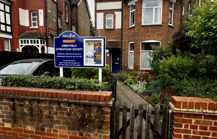 Front of Abbeyfield House, Streatham SW16 6LT