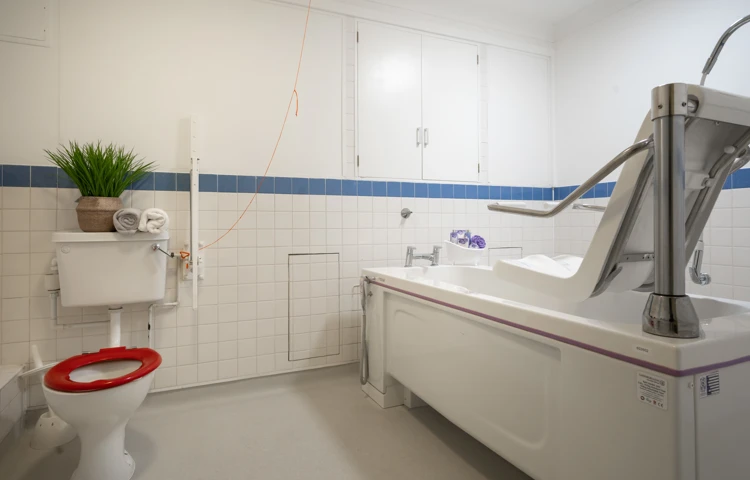 Assisted bathroom at Abbeyfield House, New Malden