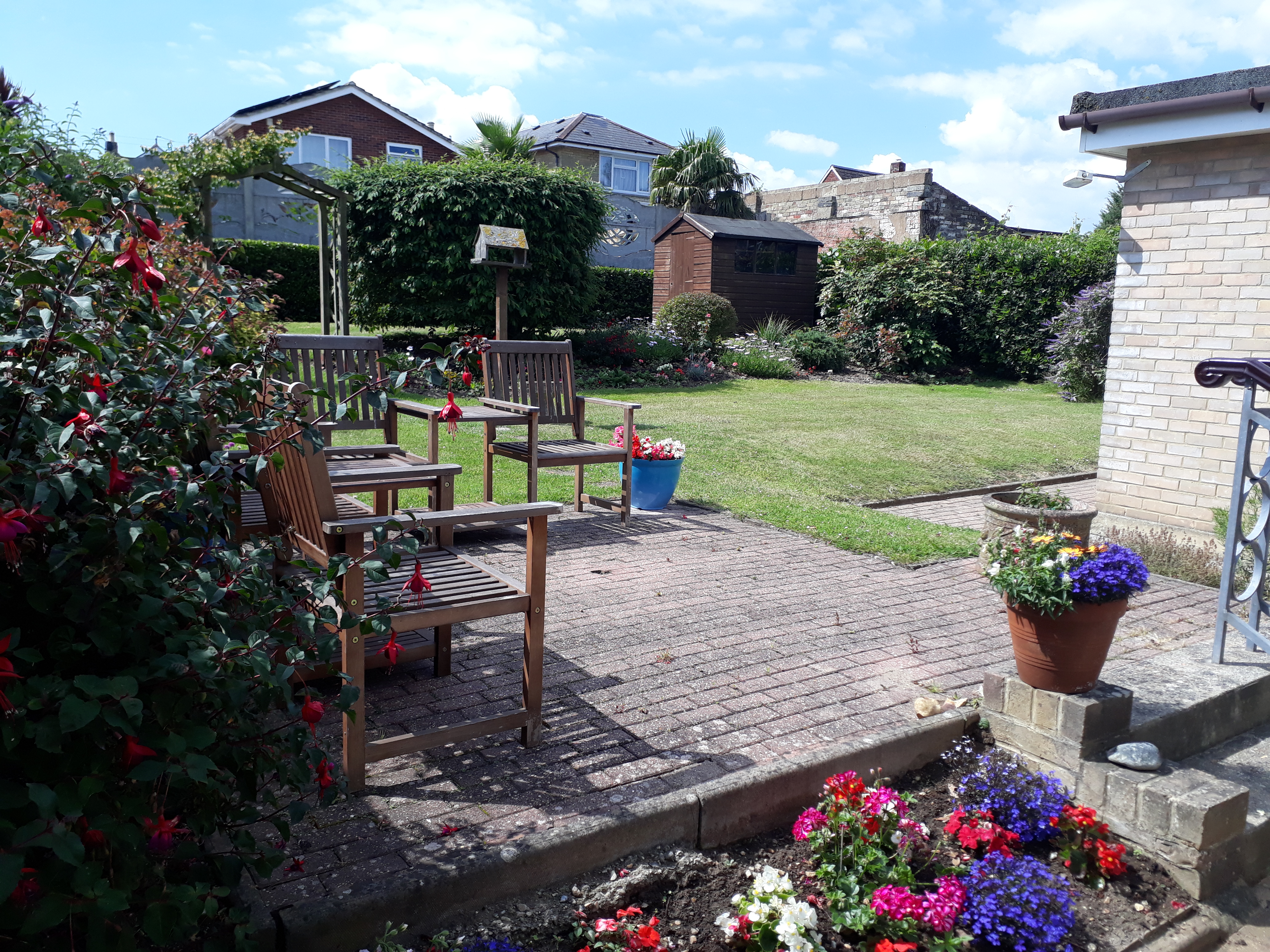 The garden is a real sun trap in summer