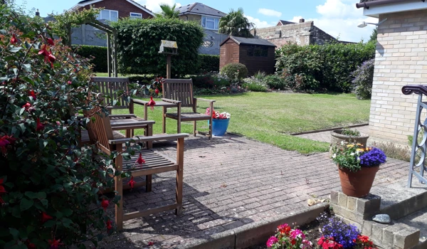 The garden is a real sun trap in summer