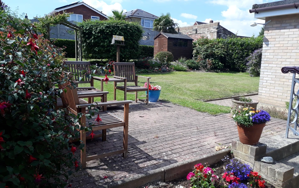 The garden is a real sun trap in summer