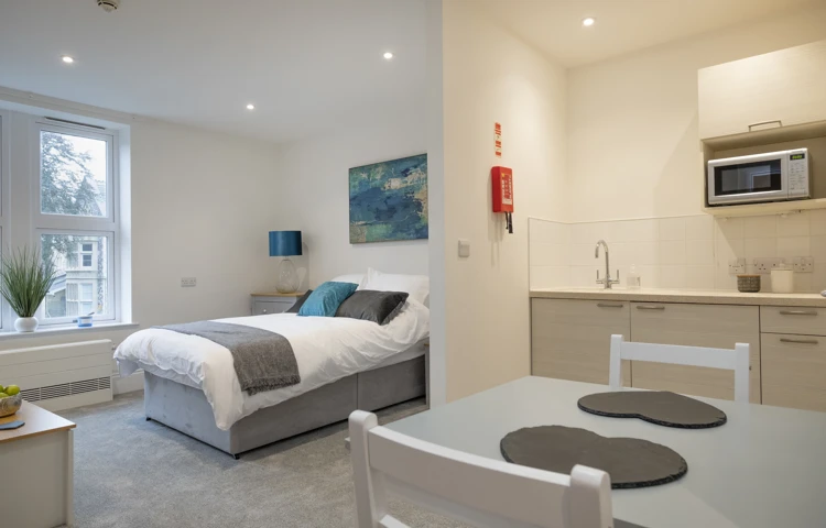 Studio bedroom at Abbeyfield House, Bristol BS6 6YR