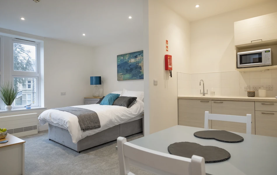 Studio bedroom at Abbeyfield House, Bristol BS6 6YR