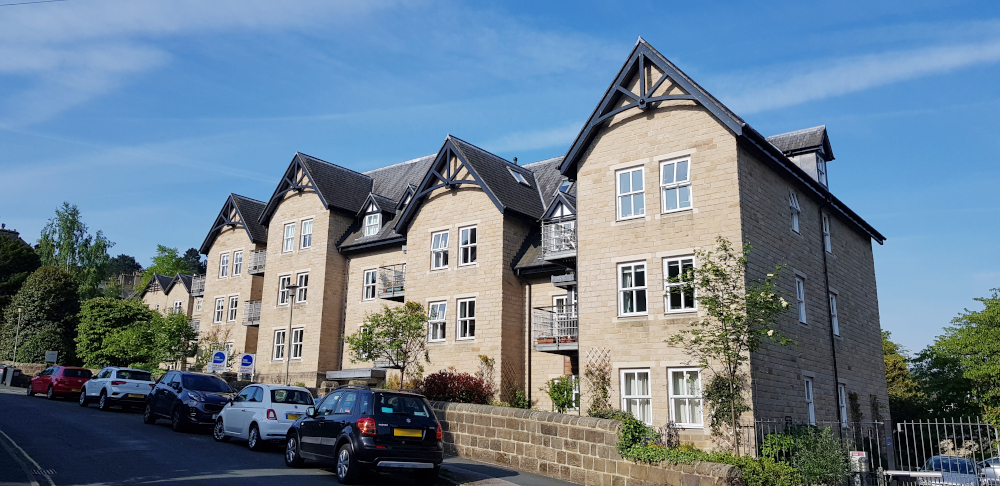 Abbeyfield Court pictured on a sunny day with blue sky