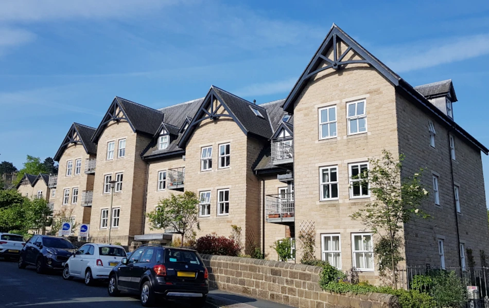 Abbeyfield Court pictured on a sunny day with blue sky