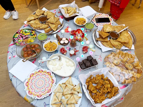 Selection Of Tasty Food On The Table at Friars Mead, Kings Langley WD4 8DR