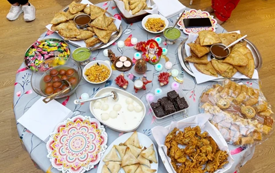 Selection Of Tasty Food On The Table at Friars Mead, Kings Langley WD4 8DR