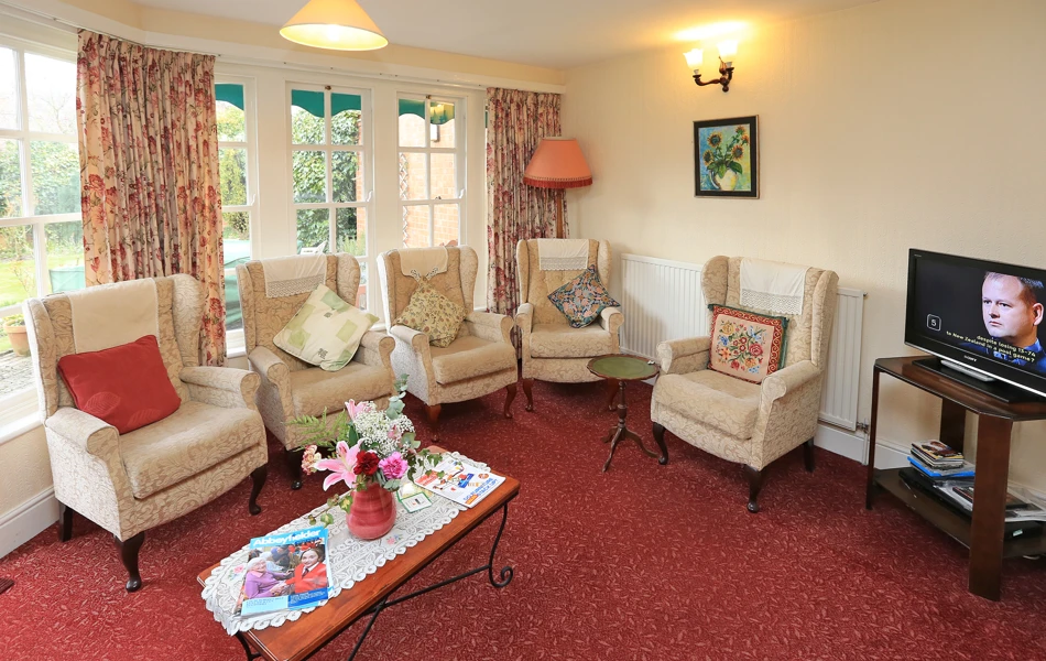 TV lounge at Ainslie House, Hereford HR1 2NB