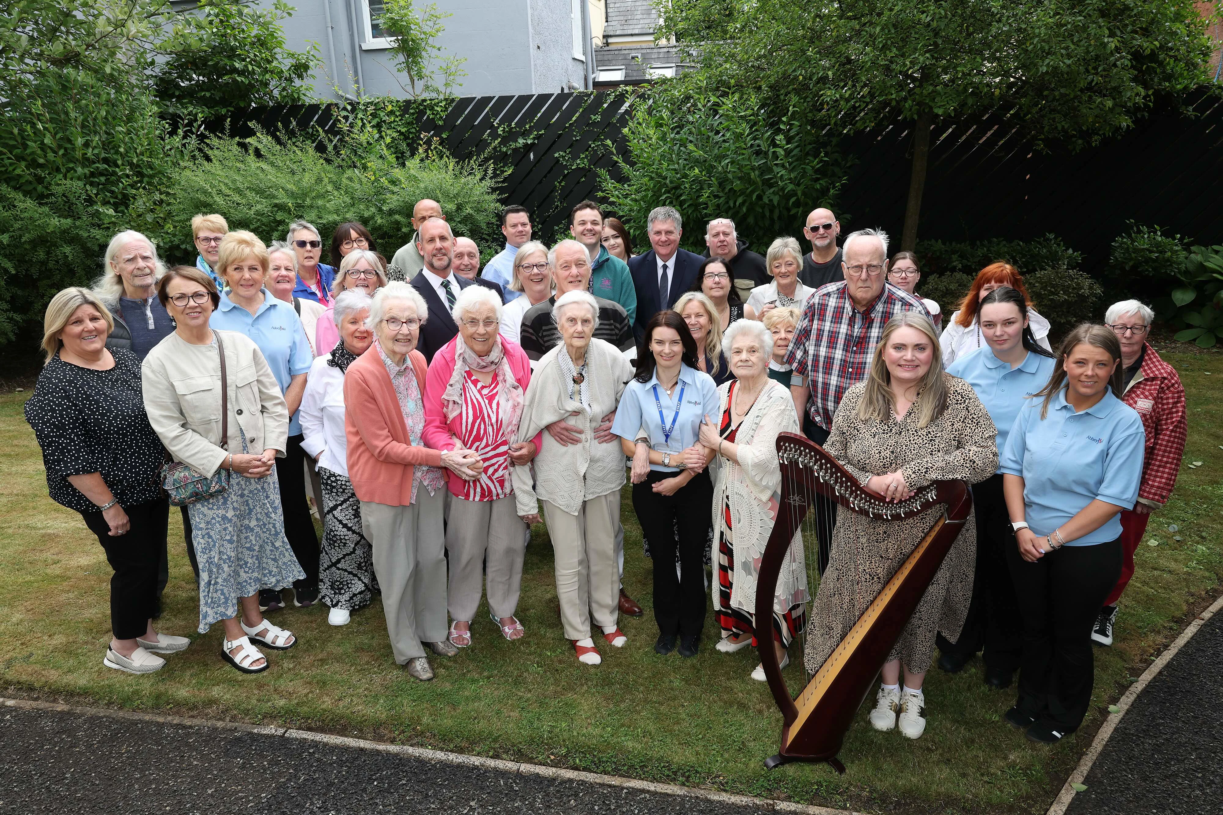 Residents of Abbeyfield & Wesley Housing association gathered for a photo.