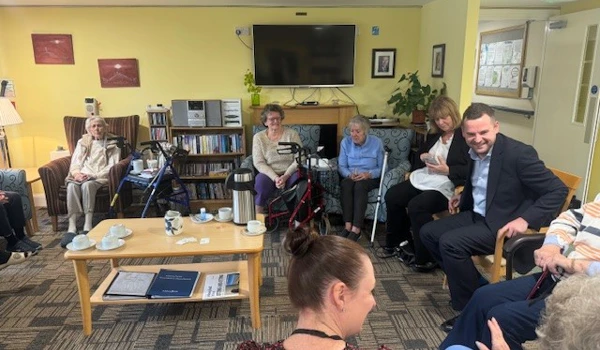 Paul Holmes MP visits Abbeyfield Court for Starts at Home Day