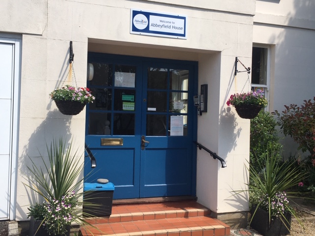 Entrance to Prestbury House, Cheltenham GL52 3DD