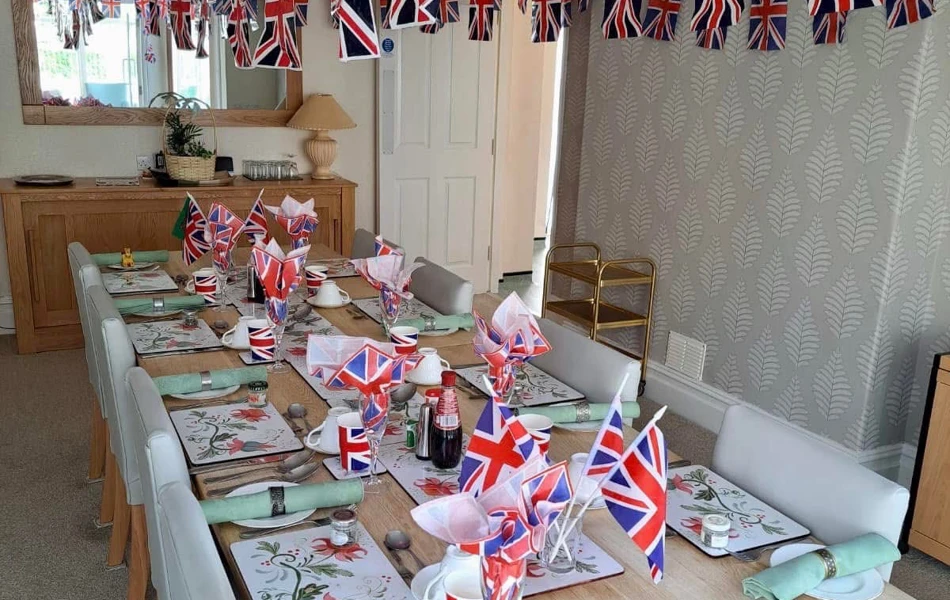 Colwyn Bay, Rhos Road, LL28 4RY, Flags Bunting, Dining Room