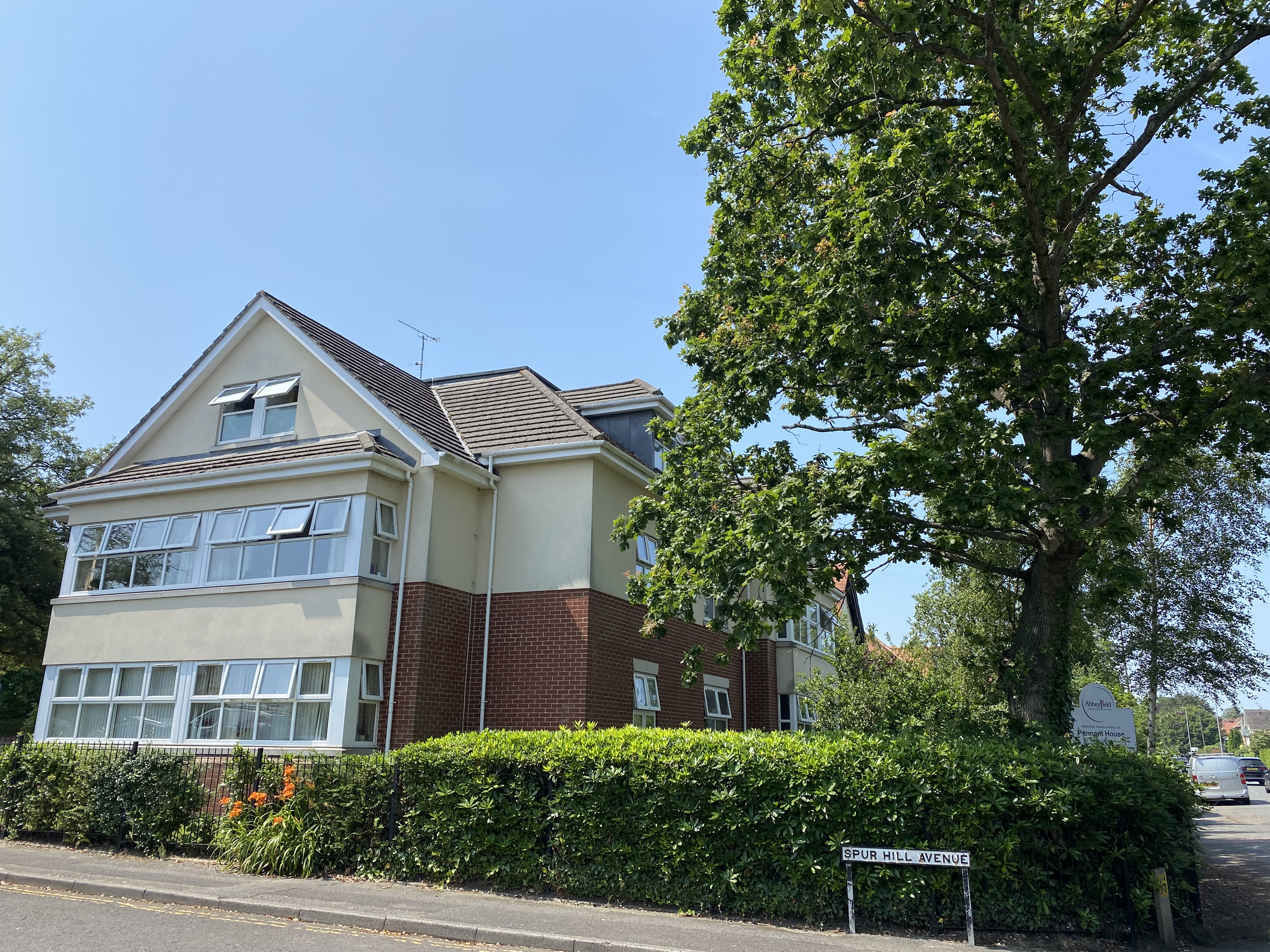 The front of Pennant House on a sunny day