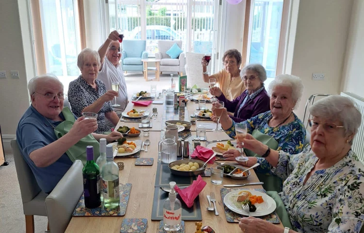Colwyn Bay, Rhos Road, LL28 4RY, Mealtime In Dining Room