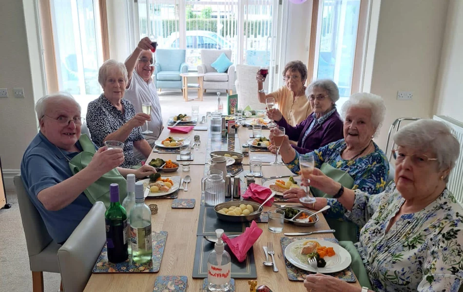 Colwyn Bay, Rhos Road, LL28 4RY, Mealtime In Dining Room