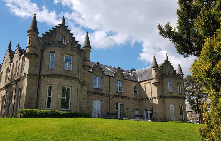 Rear view of the stunning Grove House from its gardens