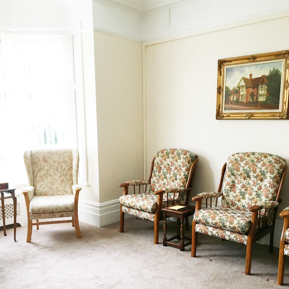 Seating area at Rider House, Loughton IG10 4LT