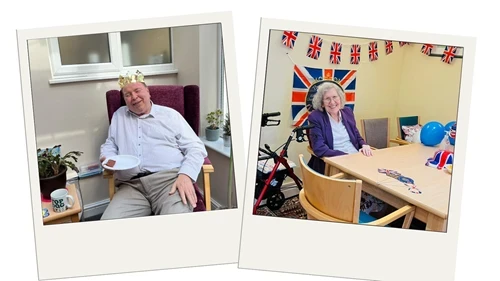 A man and a woman enjoying the coronation
