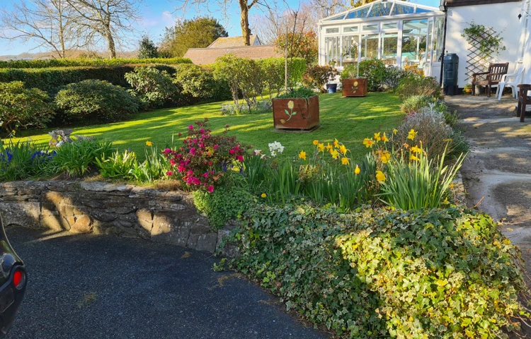 Garden at the rear of Abbeyfield Scott House, Mawnan Smith TR11 5ER