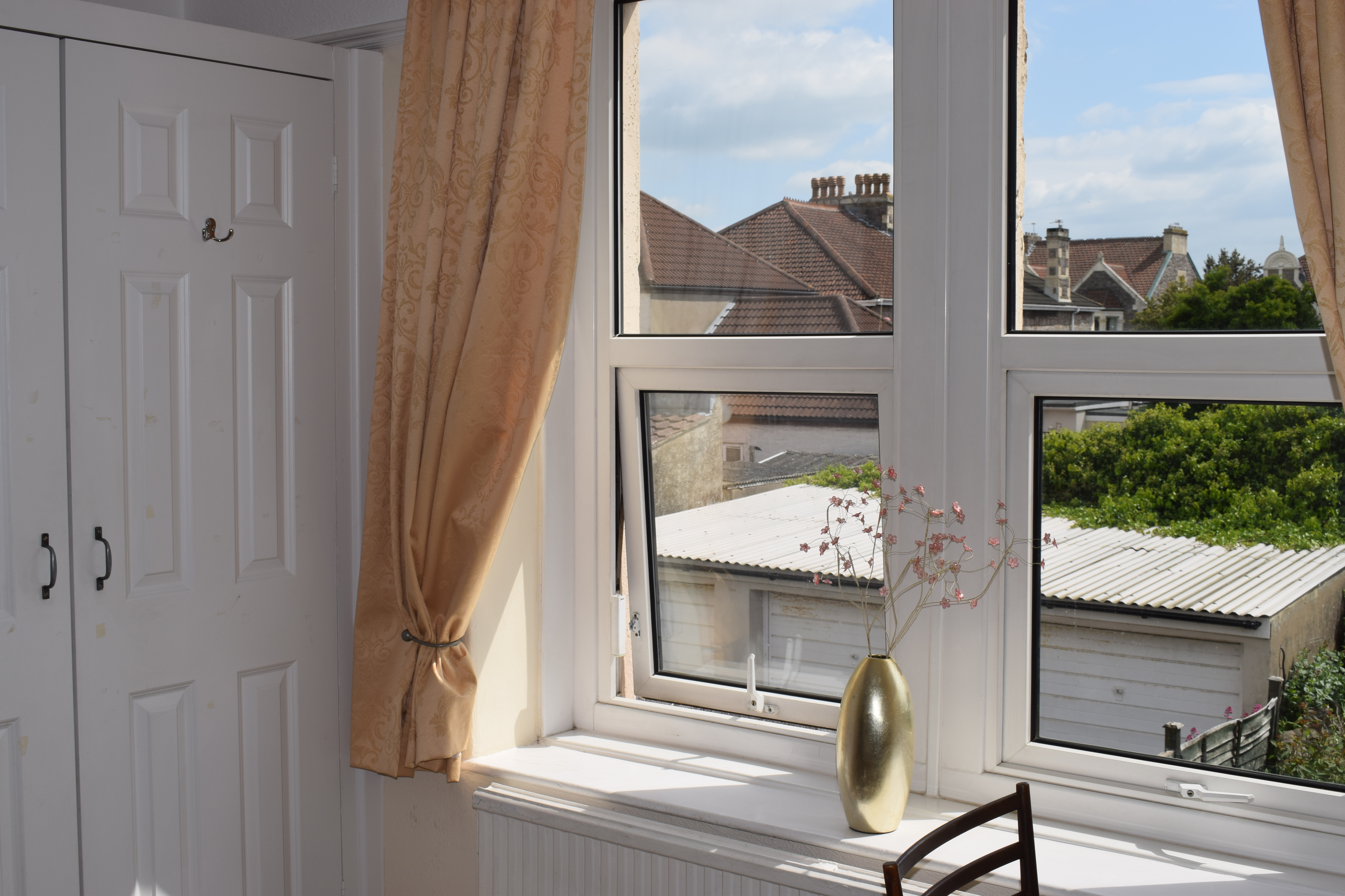 Light and bright view of residents bedroom window