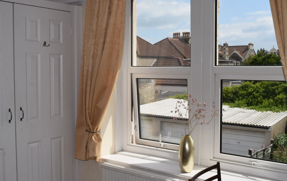 Light and bright view of residents bedroom window