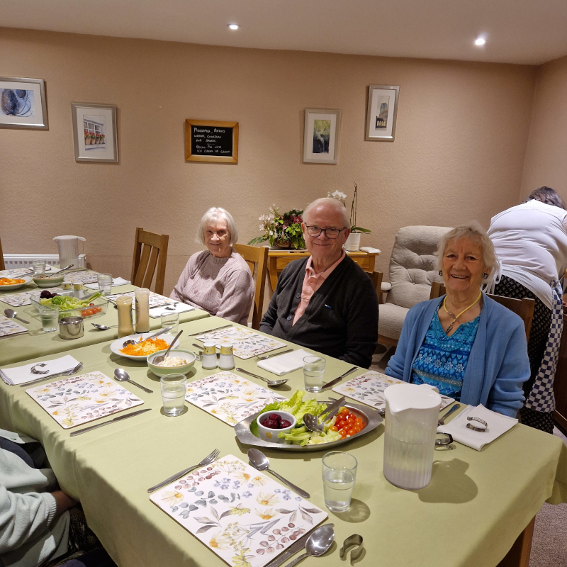 Abbeyfield House Residents Enjoy Shared Meal Times In The Dining Room