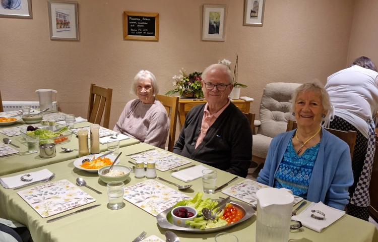 Abbeyfield House Residents Enjoy Shared Meal Times In The Dining Room