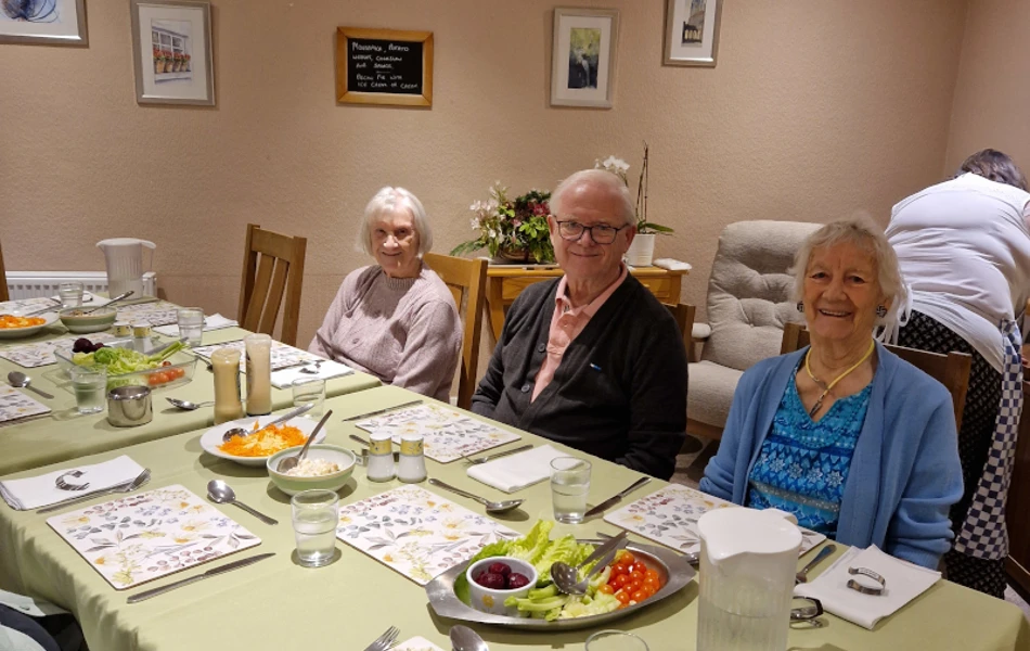 Abbeyfield House Residents Enjoy Shared Meal Times In The Dining Room