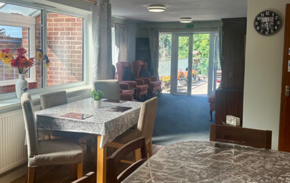 Communal Dining Room And Lounge At Abbeyfield House In Southampton