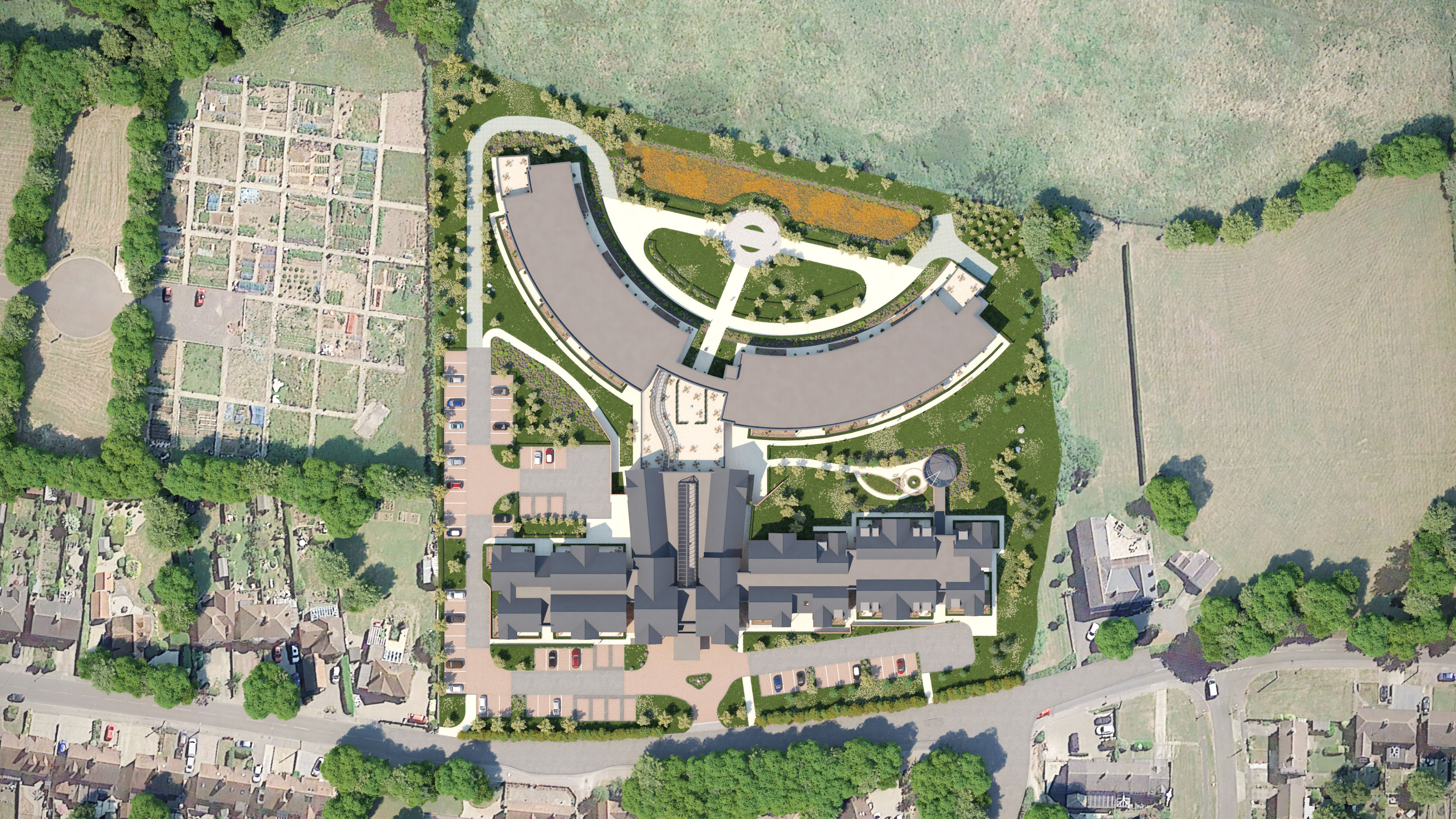 Plan of Polly's Field Village, Braintree CM7 5XD