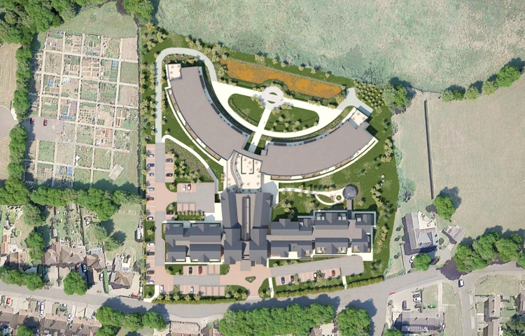 Plan of Polly's Field Village, Braintree CM7 5XD