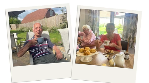 residents enjoying afternoon tea