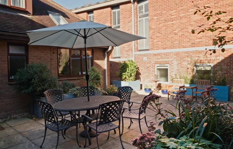 Courtyard at the rear of Abbeyfield House, Great Missenden HP16 9AE