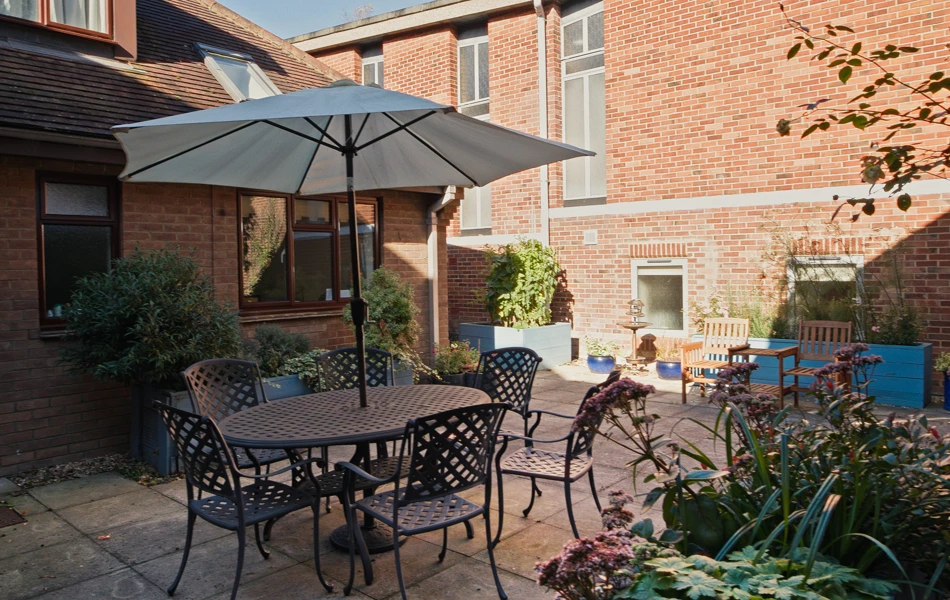 Courtyard at the rear of Abbeyfield House, Great Missenden HP16 9AE