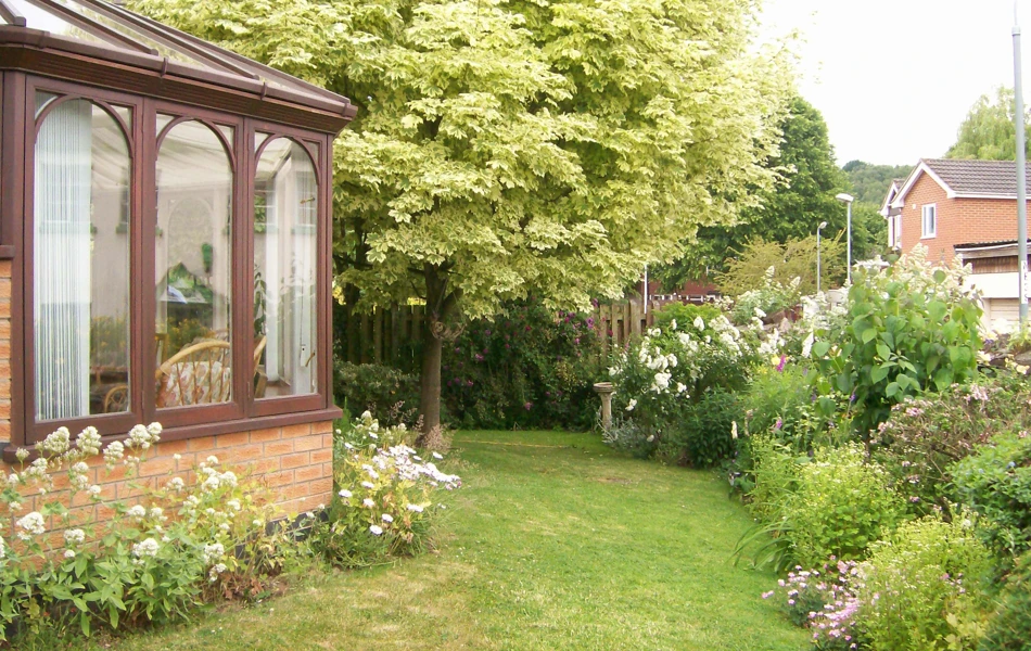 The garden at Abbeyfield Monmouth, NP25 5AG