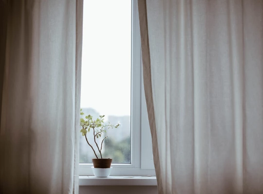 Curtains Over A Window