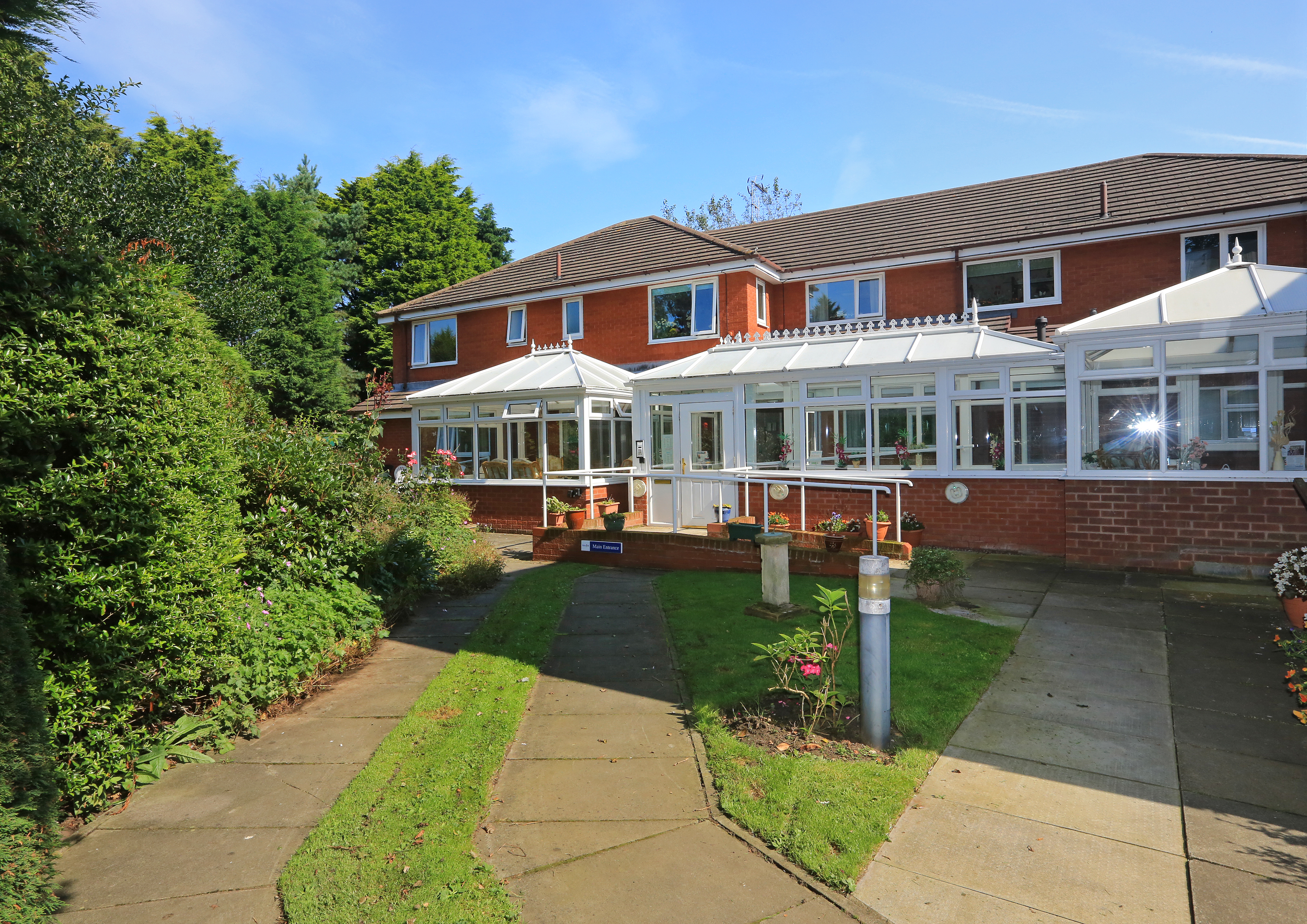 The long conservatories at the back of the house