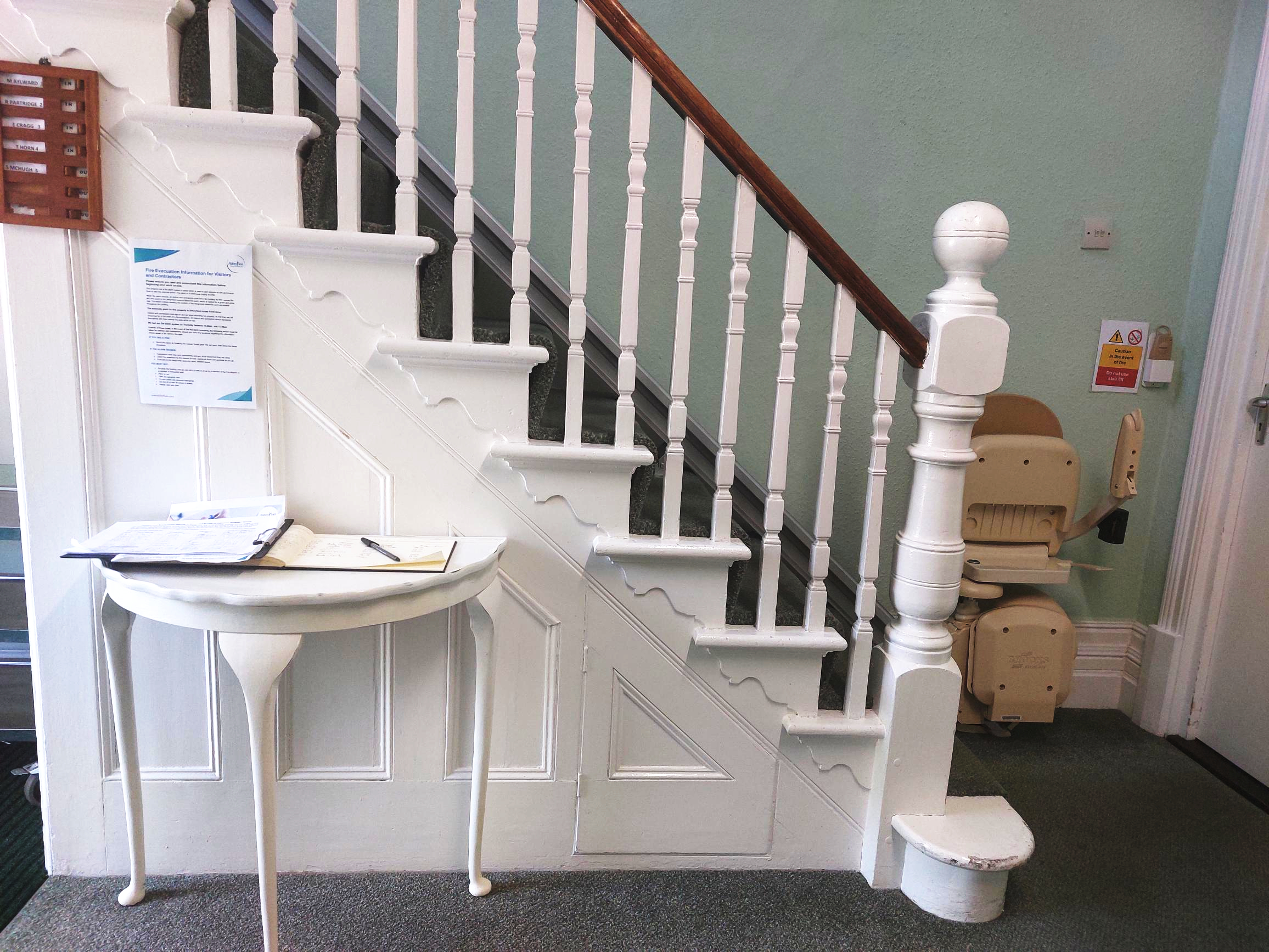 Staircase And Stair Lift At Abbeyfield House, Havant PO9 2SS