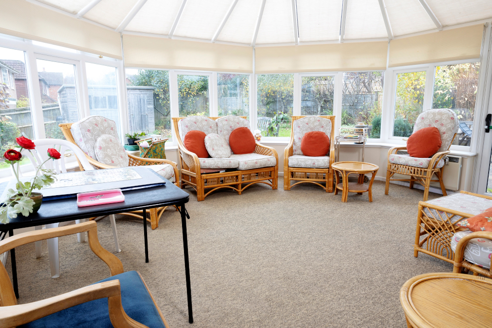Bright Conservatory Where Residents Can Socialise And Relax